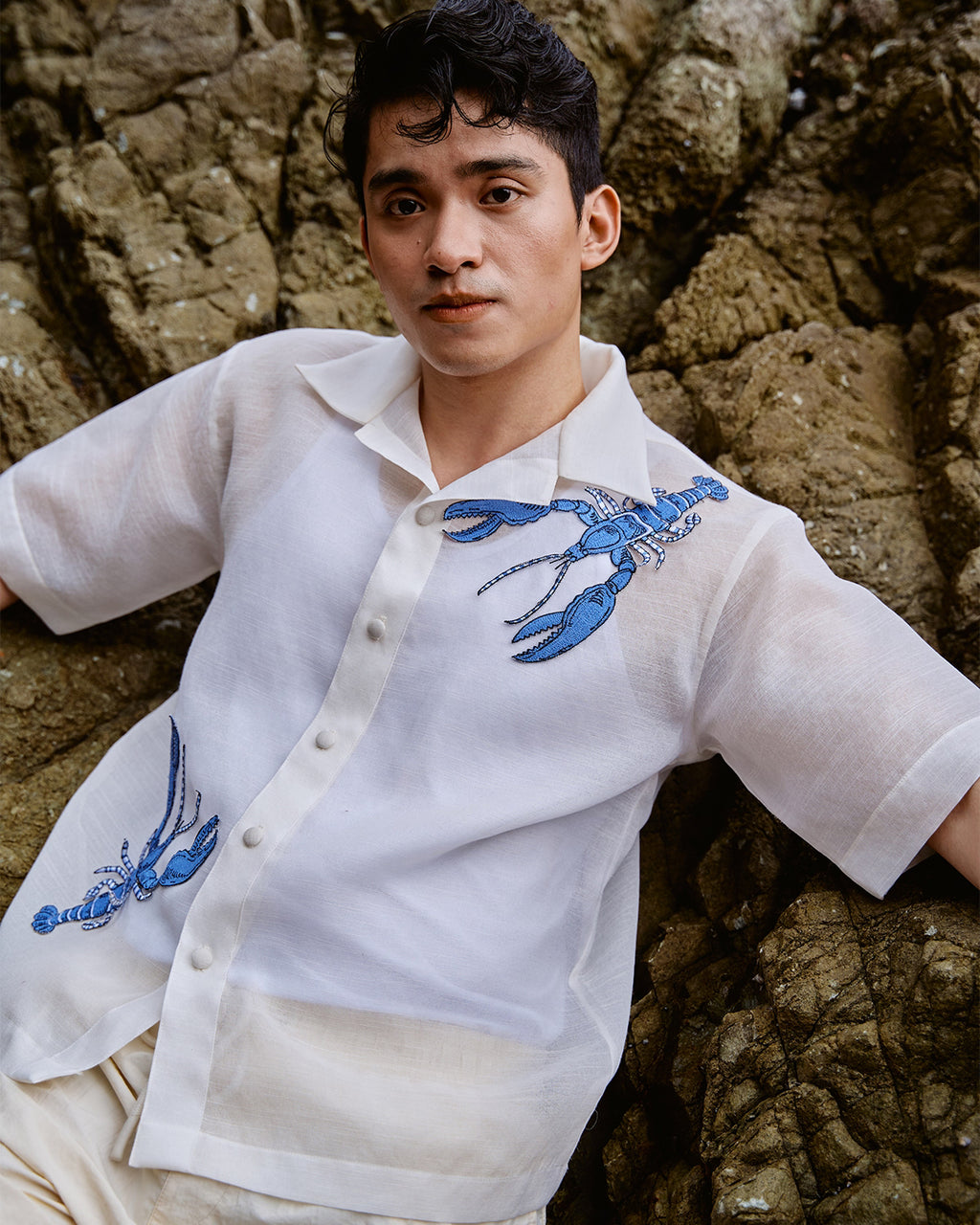 Tavian Polo in Powder White